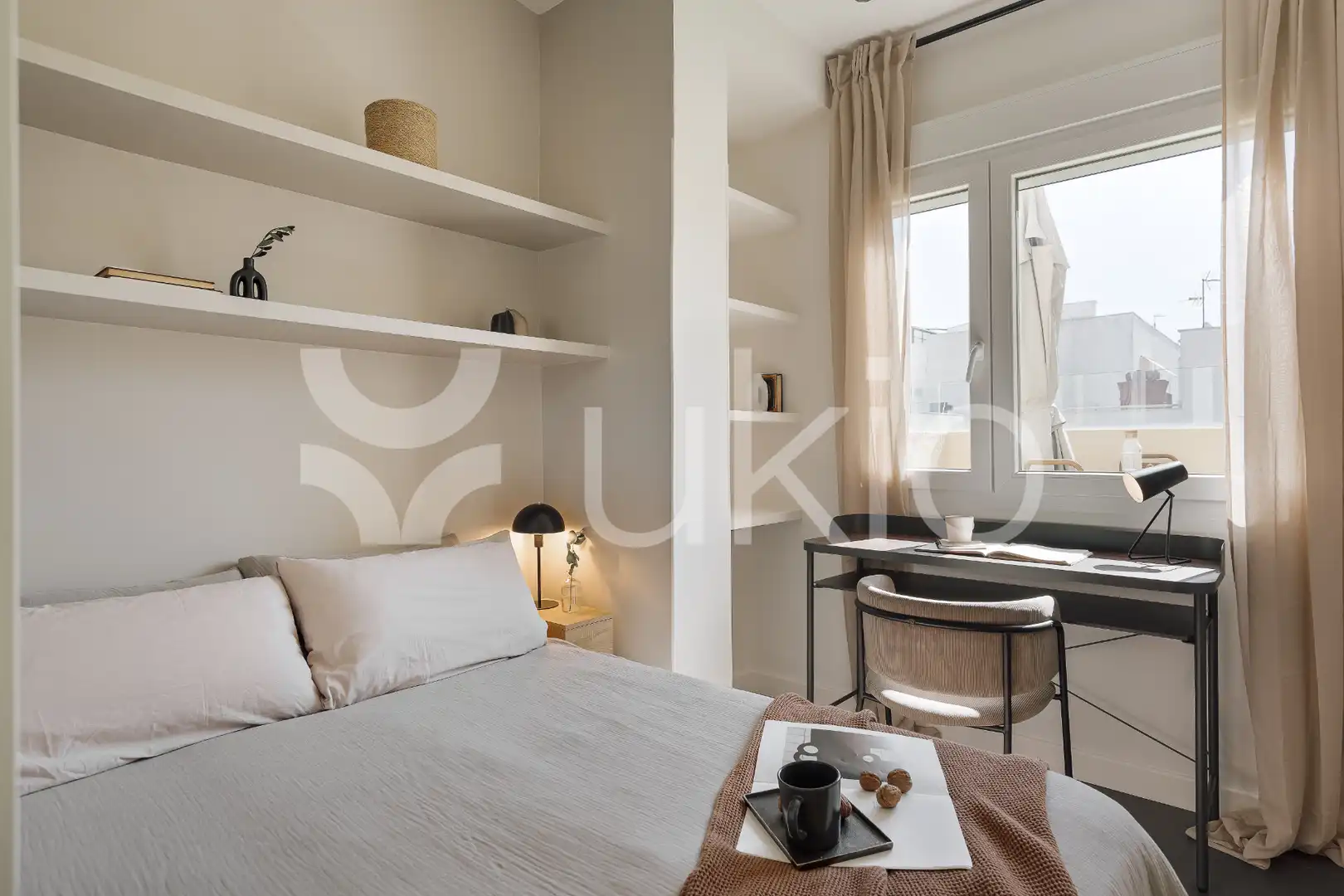 Habitación de Apartamento de alquiler en Madrid con Aire acondicionado, Calefacción y Terraza