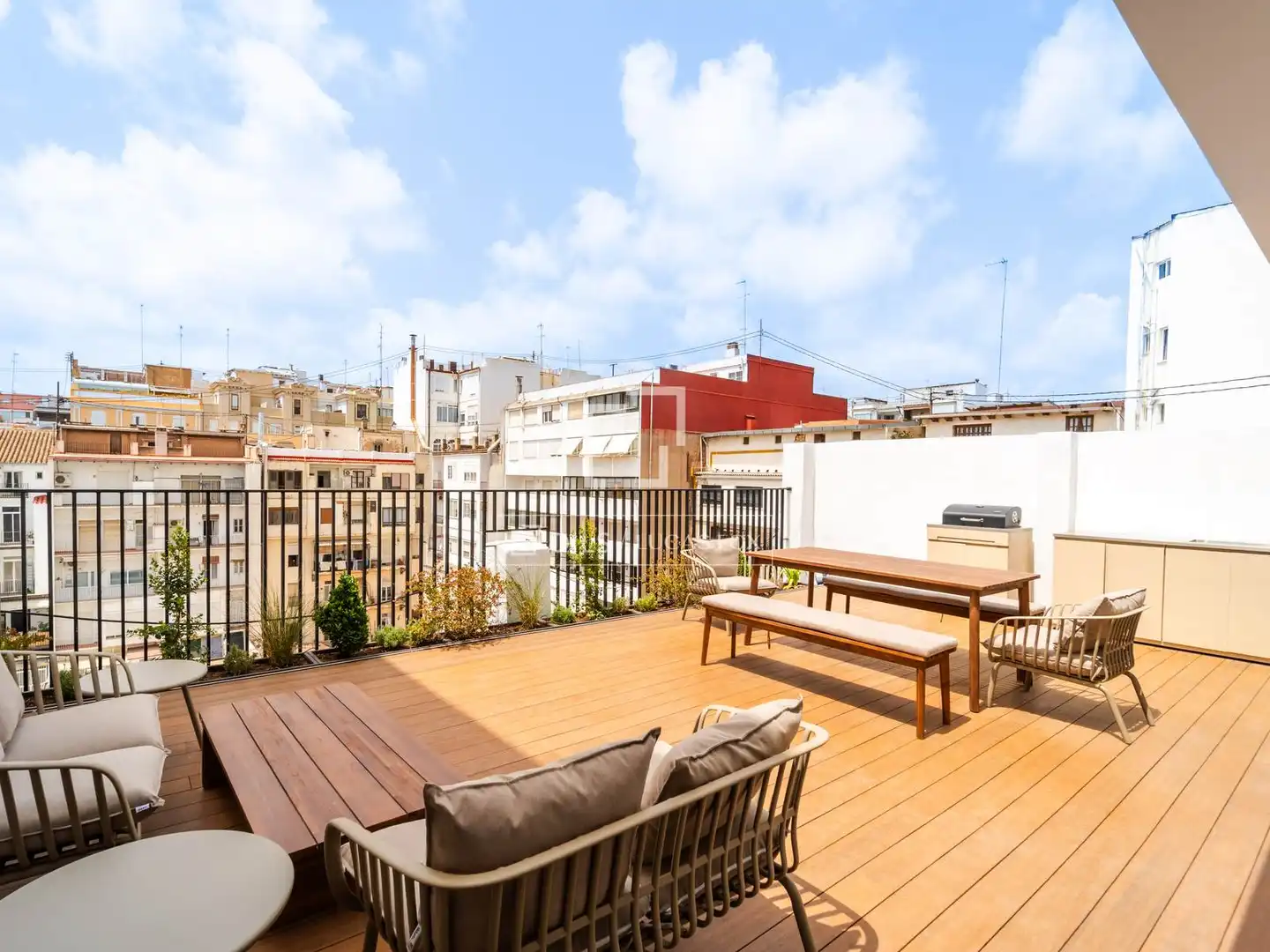 Terraza de Ático de alquiler en Valencia con Aire acondicionado, Calefacción y Terraza
