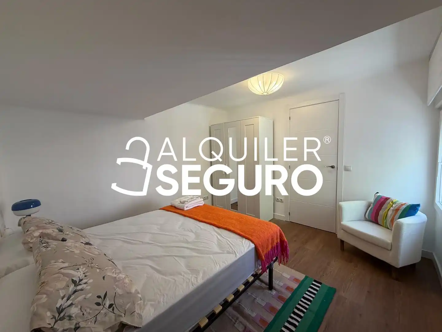 Bedroom of Flat for rent in Madrid  with Air Conditioner and Furnished