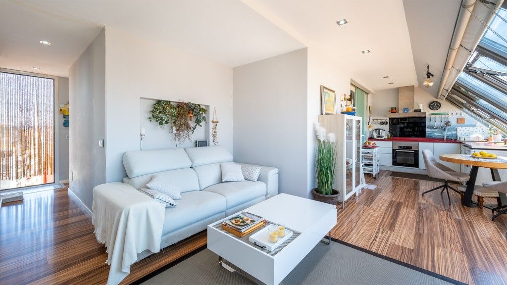 Sala de estar de Ático en venta en  Palma de Mallorca con Aire acondicionado, Calefacción y Terraza
