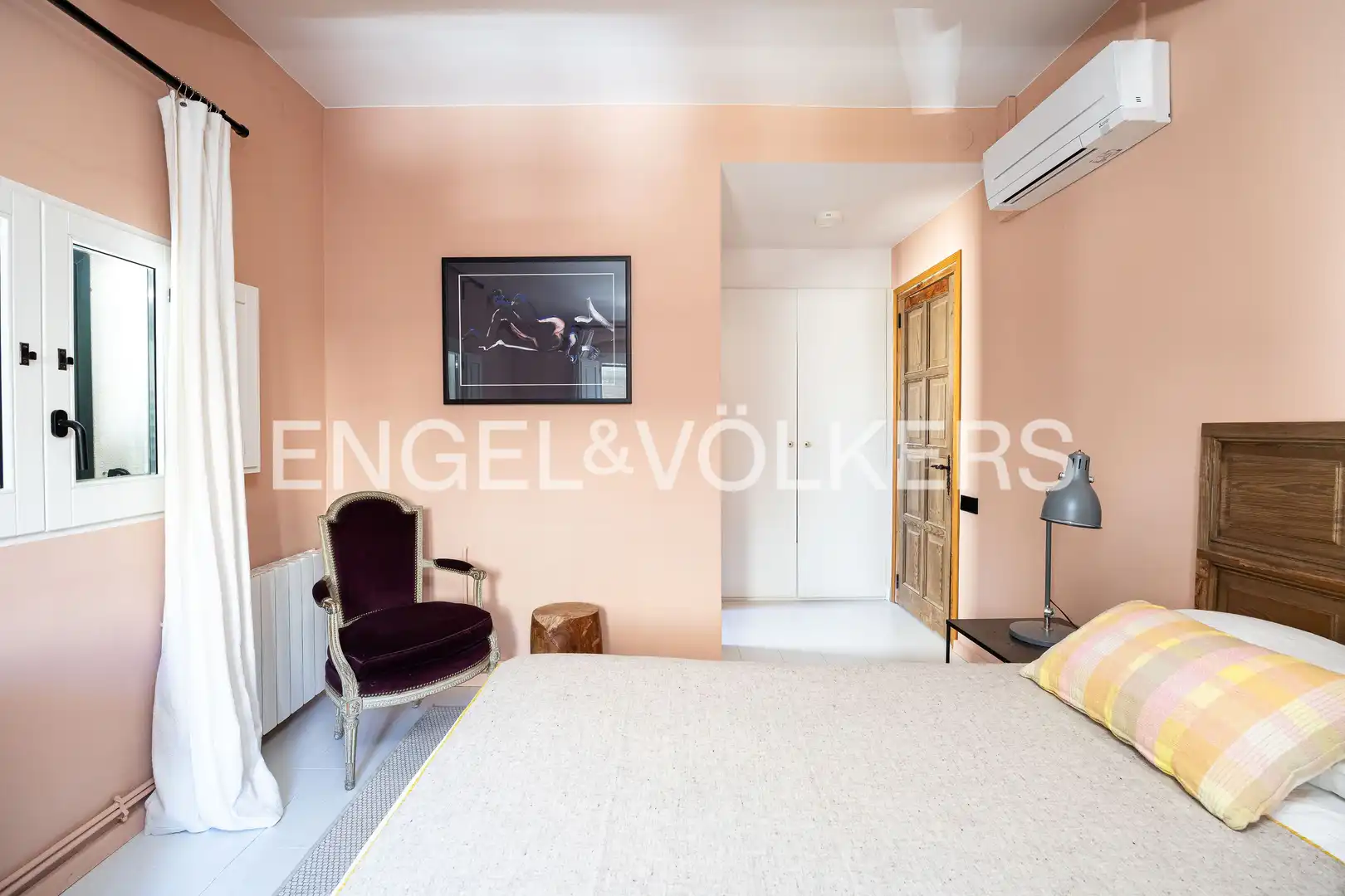 Bedroom of Houses for rent in Caldes d'Estrac  with Air Conditioner, Heating and Private garden