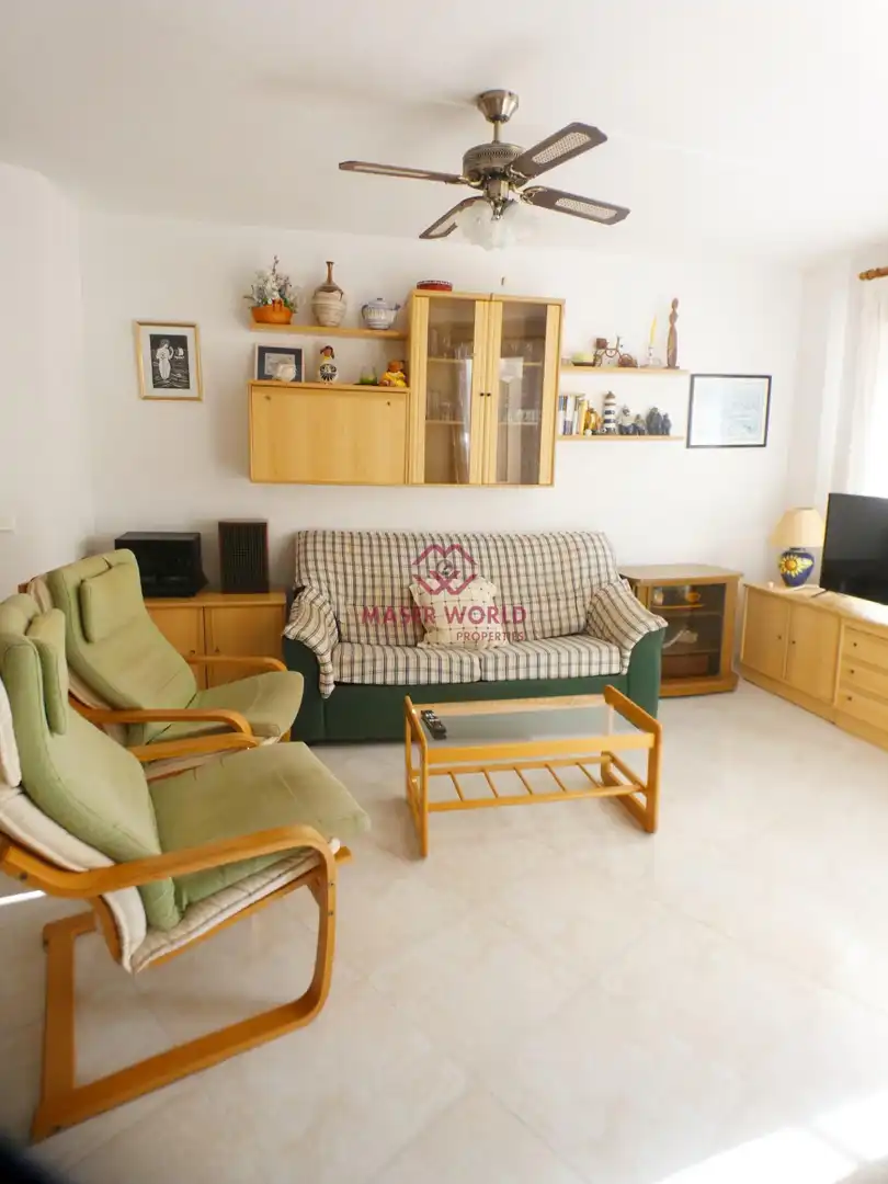 Living room of Flat for sale in Mazarrón  with Terrace, Furnished and Community pool