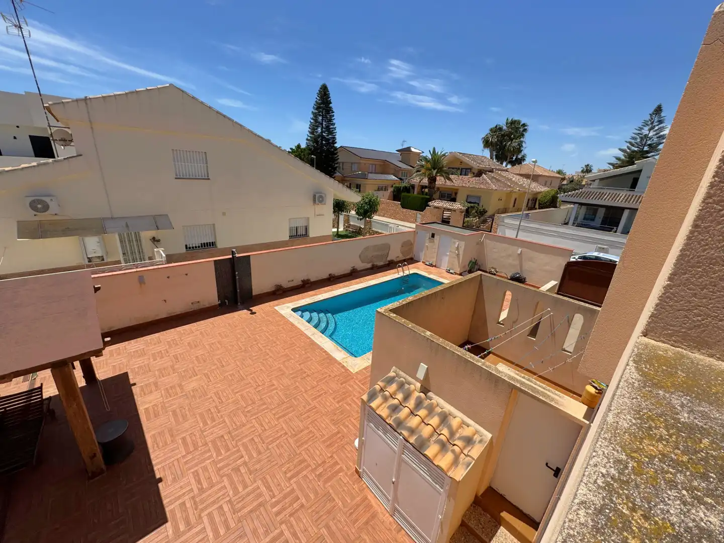 Piscina de Casa o xalet en venda en San Javier amb Aire condicionat, Jardí privat i Terrassa