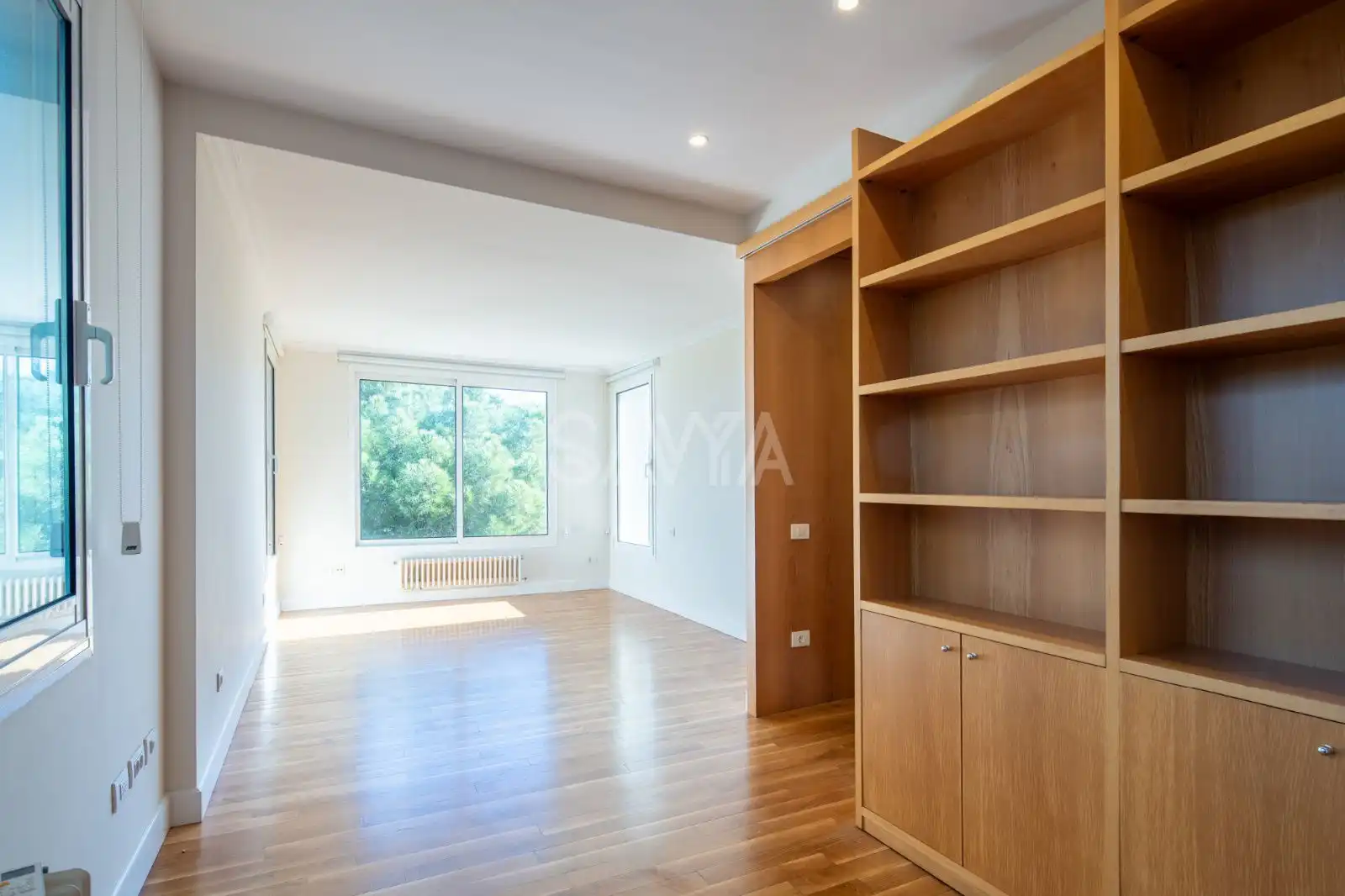 Sala de estar de Casa o chalet de alquiler en Barcelona con Aire acondicionado, Calefacción y Parquet