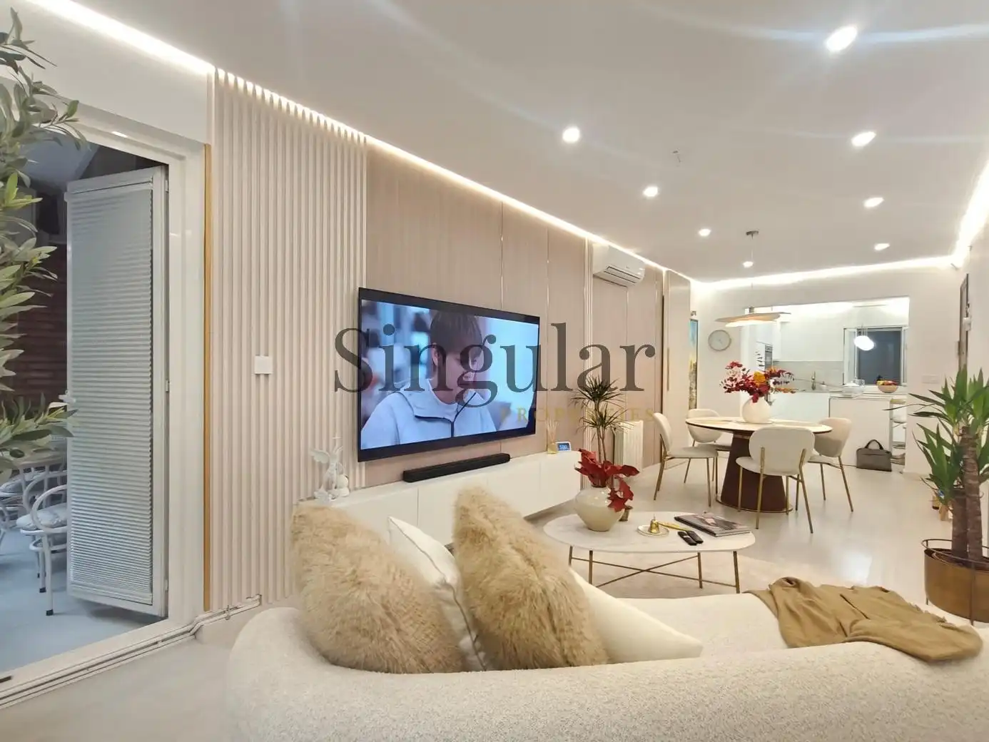 Sala de estar de Piso en venta en Barcelona con Aire acondicionado, Calefacción y Amueblado