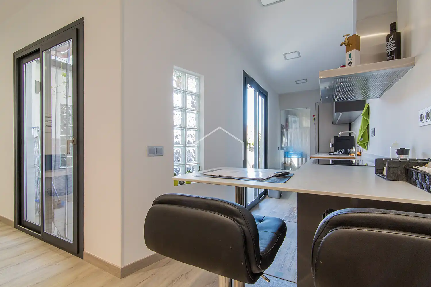 Kitchen of Flat for sale in Badalona  with Heating, Parquet flooring and Furnished