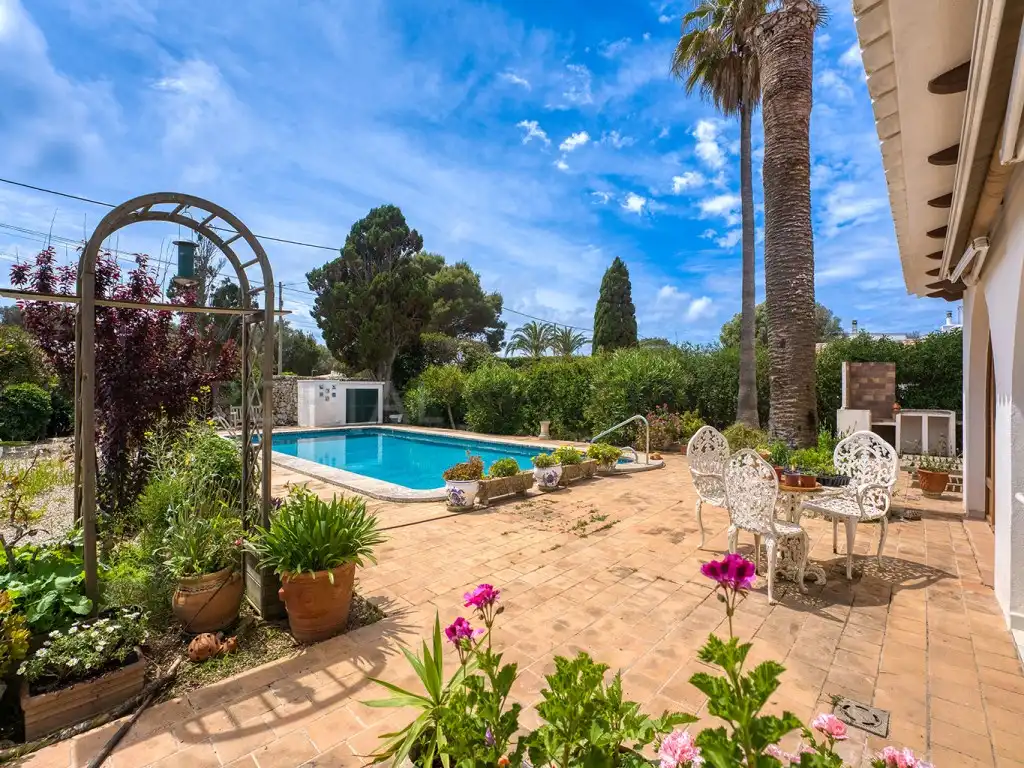 Garden of Houses for sale in Es Castell  with Private garden, Terrace and Swimming Pool