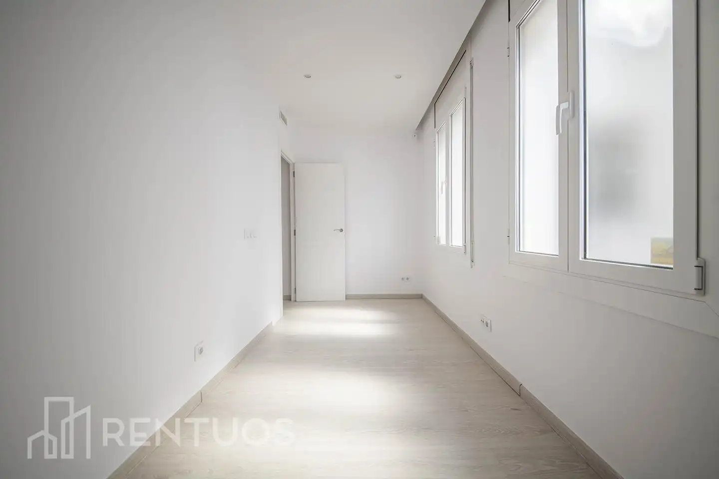 Schlafzimmer von Wohnung zur Miete in Sabadell mit Klimaanlage, Parkett und Terrasse