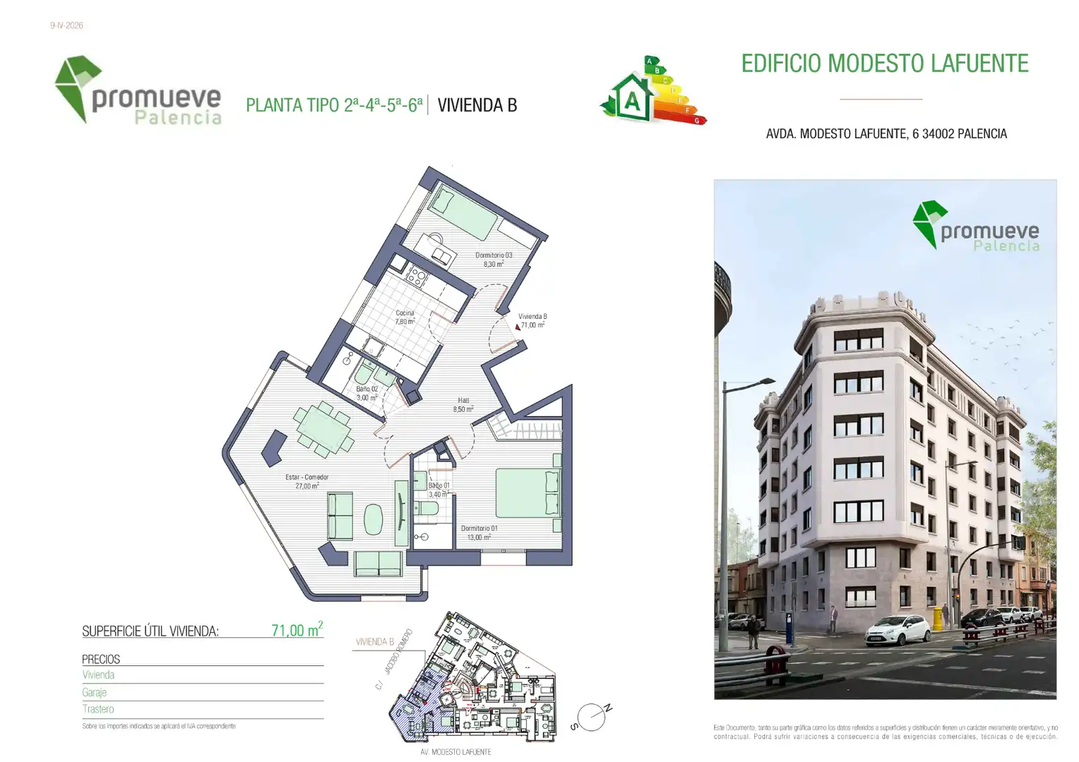 Wohnung mit Aufzug zum Verkauf in Avenida Modesto Lafuente 6
