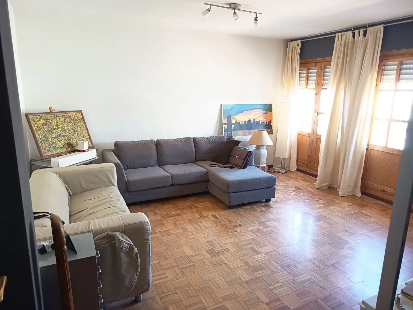 Wohnzimmer von Wohnung zum Verkauf in Buñuel mit Heizung, Parkett und Terrasse