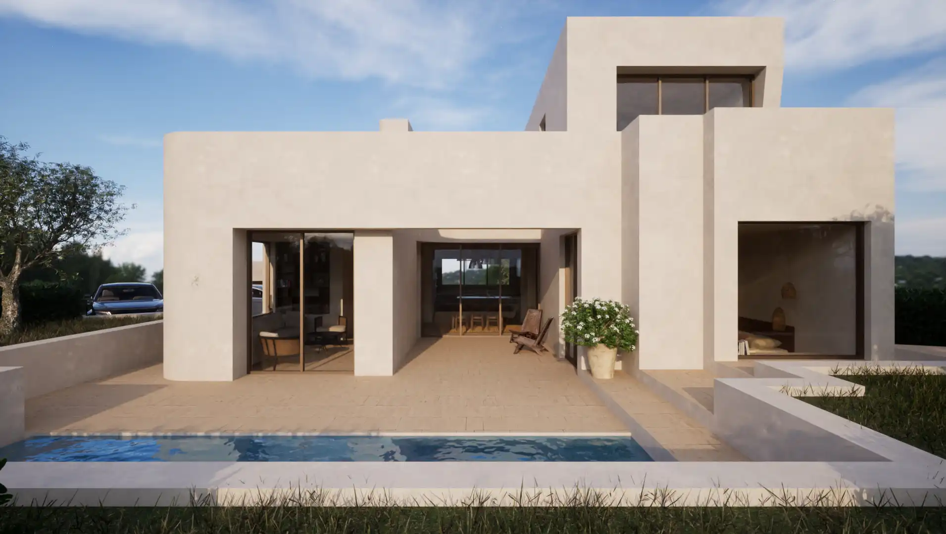 Exterior view of Country homes for sale in Benalup-Casas Viejas  with Terrace and Swimming Pool