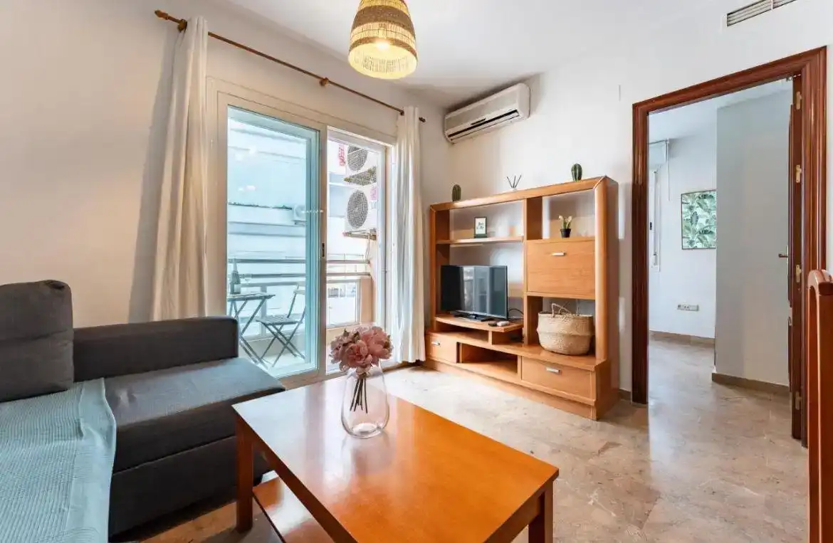 Wohnzimmer von Wohnung zur Miete in Torremolinos mit Klimaanlage, Möbliert und Balkon