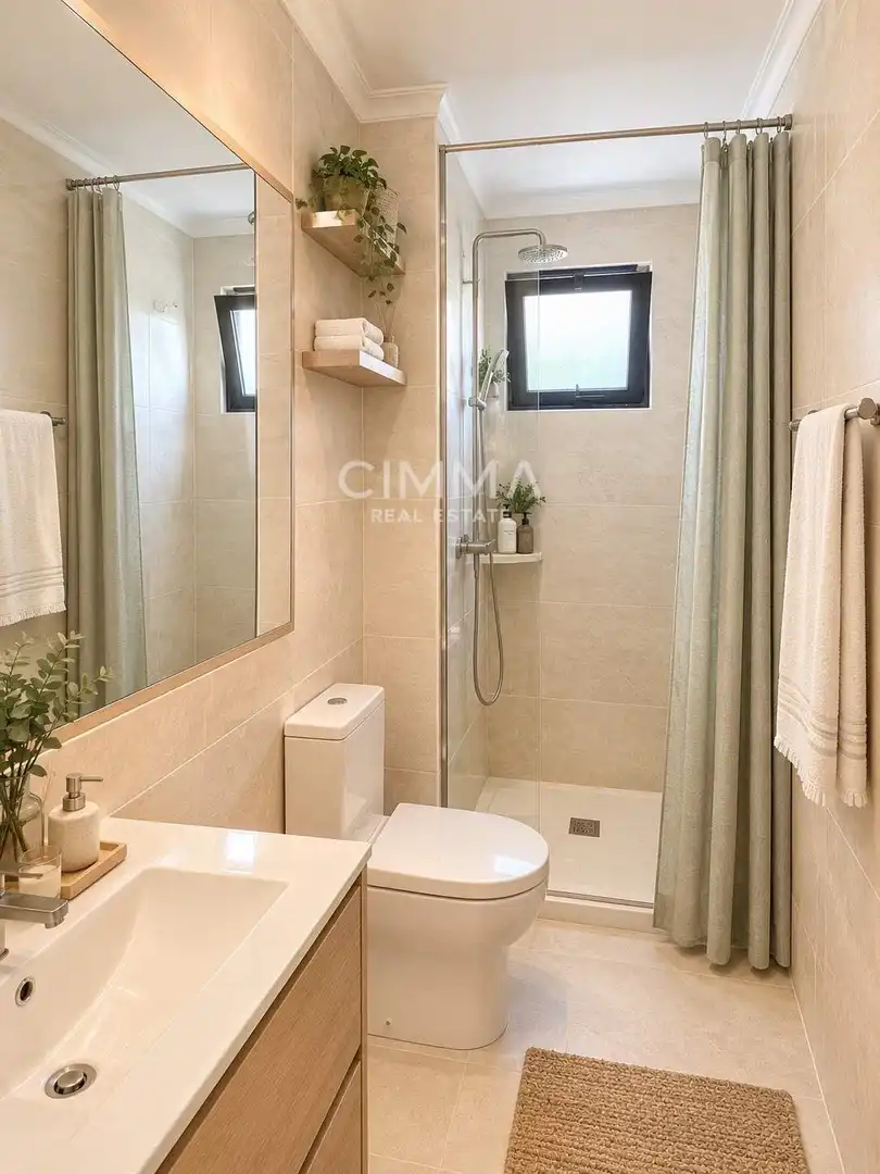 Badezimmer von Erdgeschoss zum Verkauf in Villajoyosa / La Vila Joiosa mit Privatgarten, Terrasse und Schwimmbad