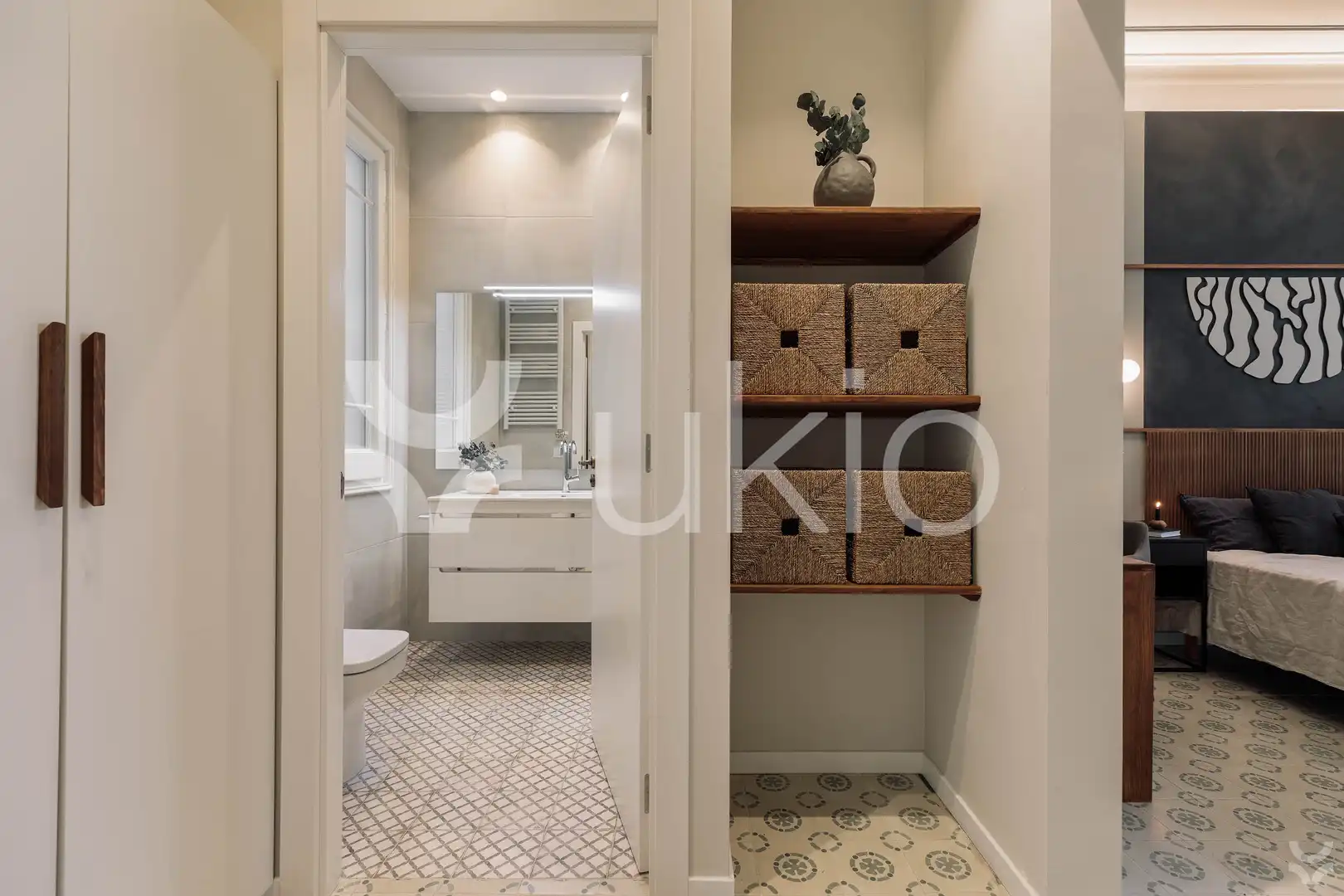 Baño de Apartamento de alquiler en Barcelona con Aire acondicionado, Calefacción y Terraza