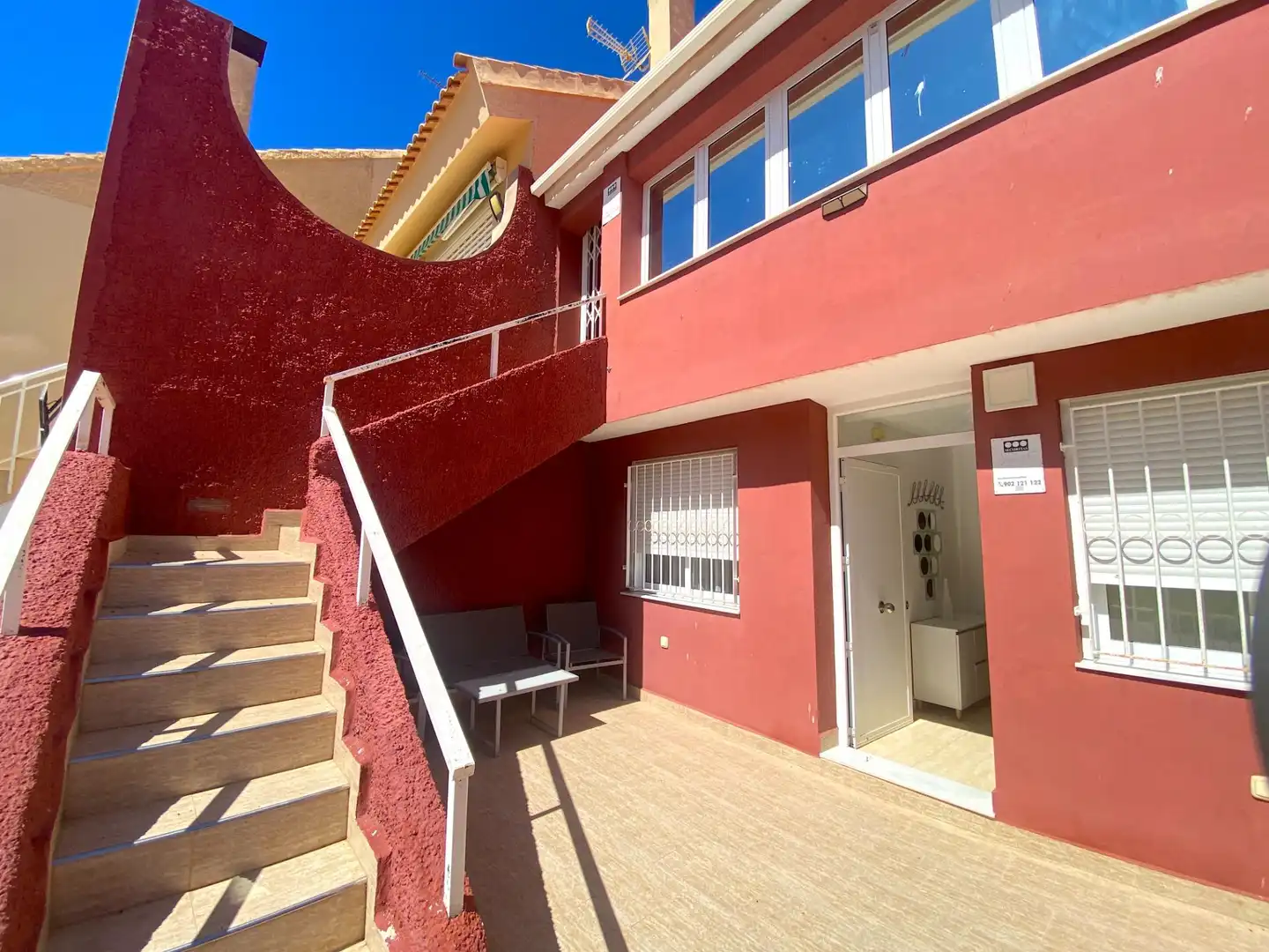 Vista exterior de Casa adosada en venta en Mazarrón con Piscina comunitaria