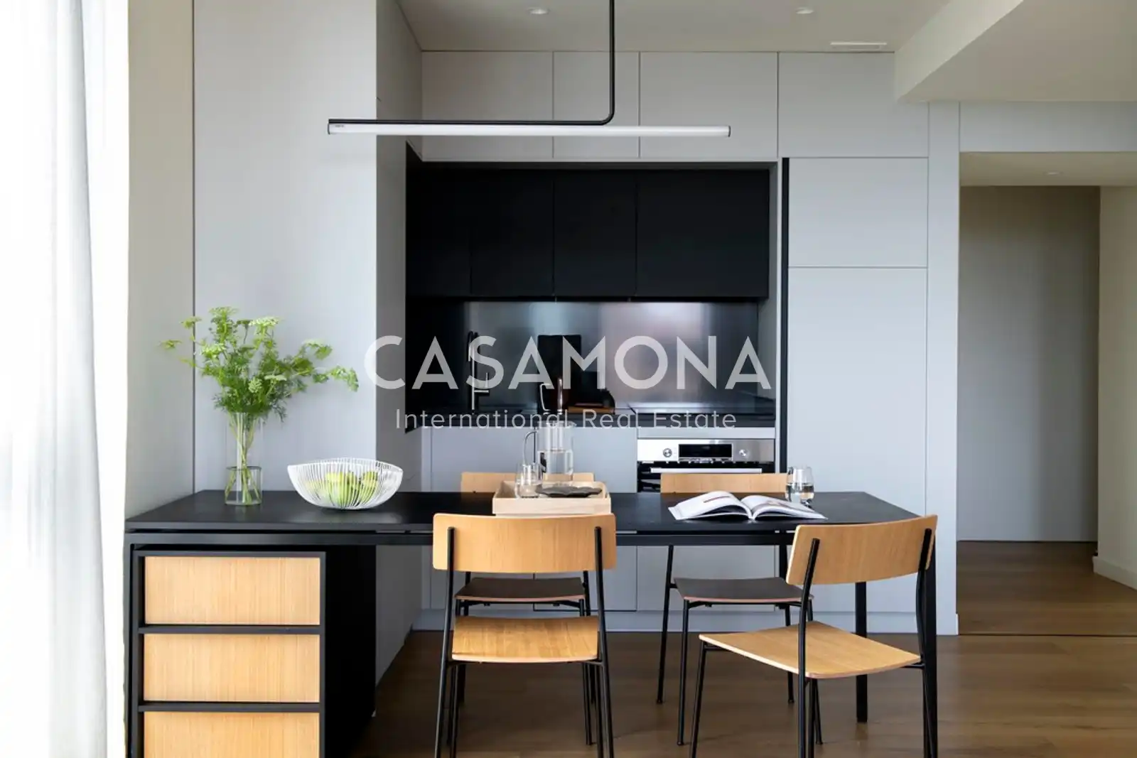 Cocina de Apartamento de alquiler en Barcelona con Aire acondicionado, Terraza y Internet