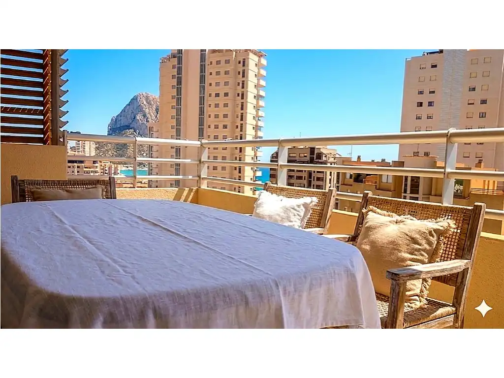 Terrassa de Apartament en venda en Calpe / Calp amb Aire condicionat, Jardí privat i Terrassa