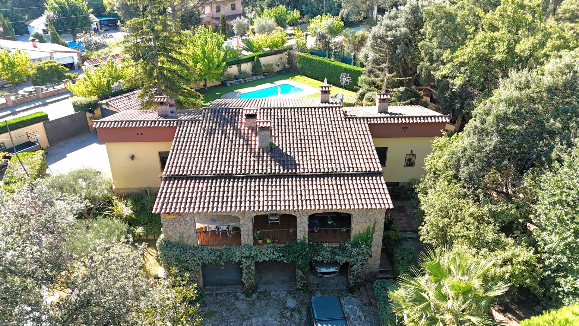 Jardí de Casa o xalet en venda en Caldes de Malavella amb Aire condicionat, Calefacció i Jardí privat