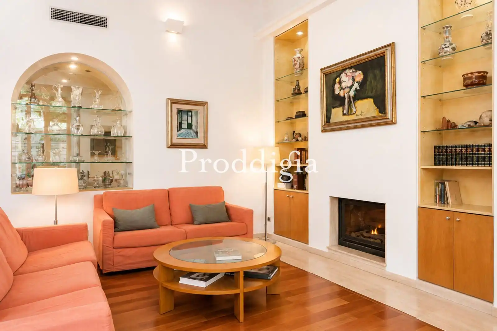 Wohnzimmer von Wohnung zum Verkauf in Barcelona mit Klimaanlage, Heizung und Privatgarten