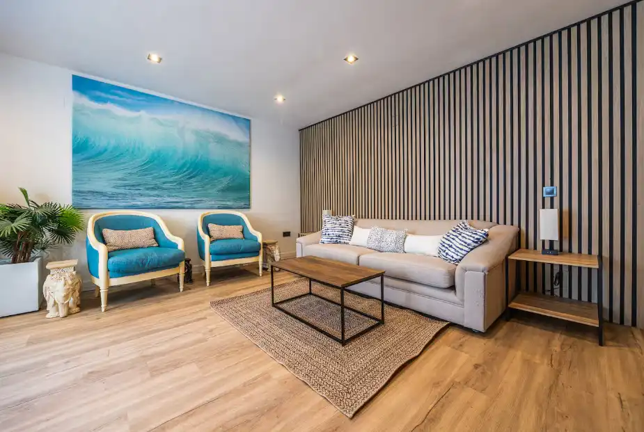 Sala d'estar de Casa o xalet de lloguer en Marbella amb Aire condicionat, Jardí privat i Terrassa