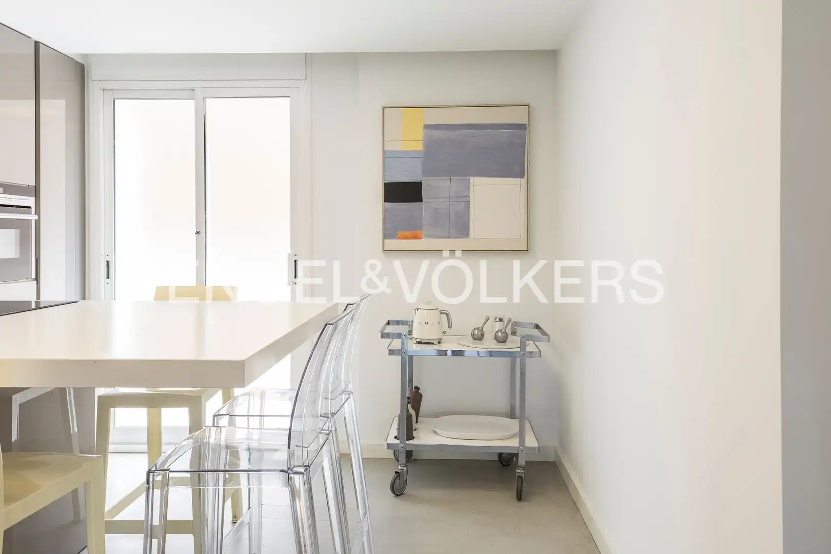 Esszimmer von Wohnung zur Miete in Barcelona mit Klimaanlage, Heizung und Parkett