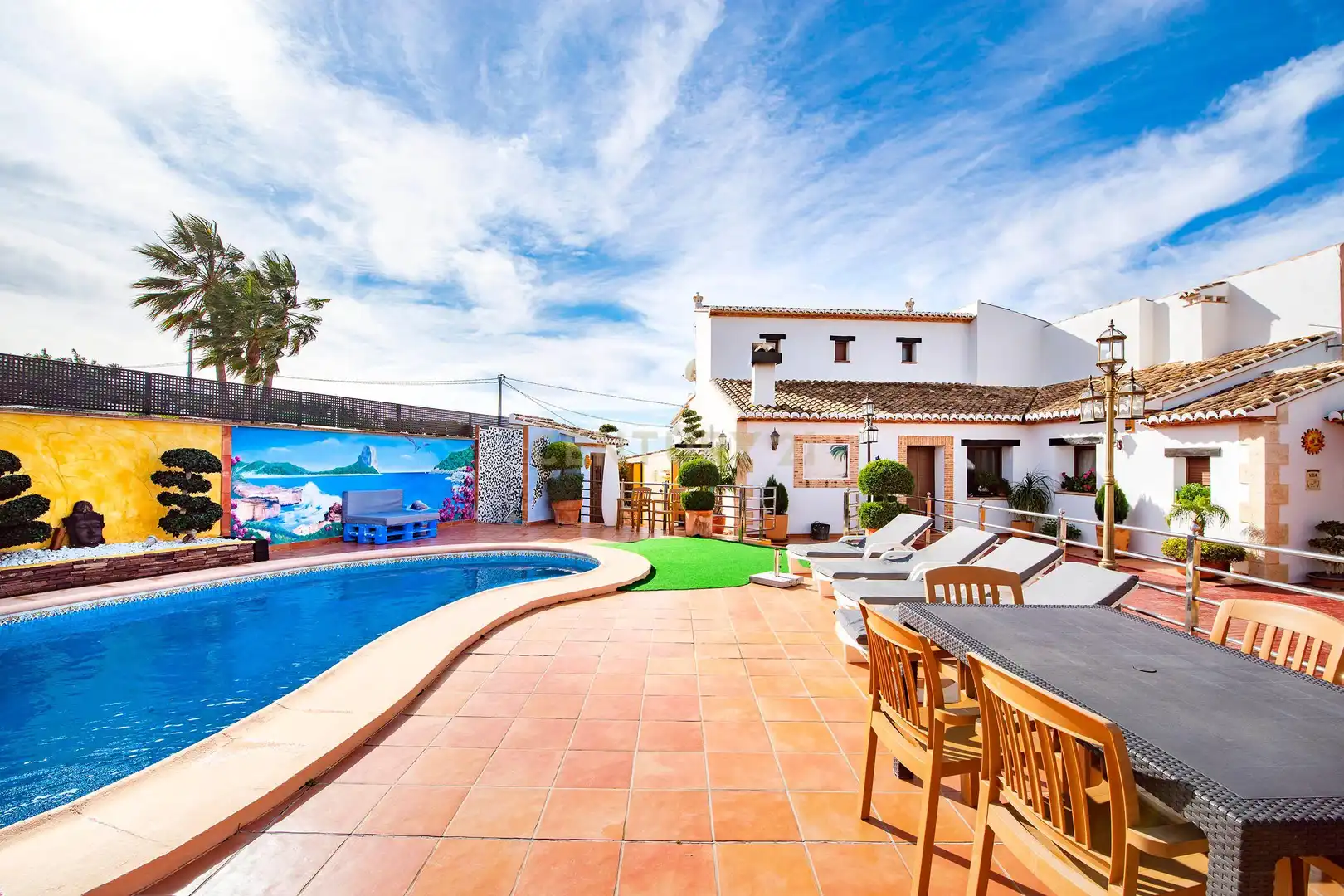 Piscina de Casa o chalet de alquiler en Benissa con Aire acondicionado, Jardín privado y Trastero