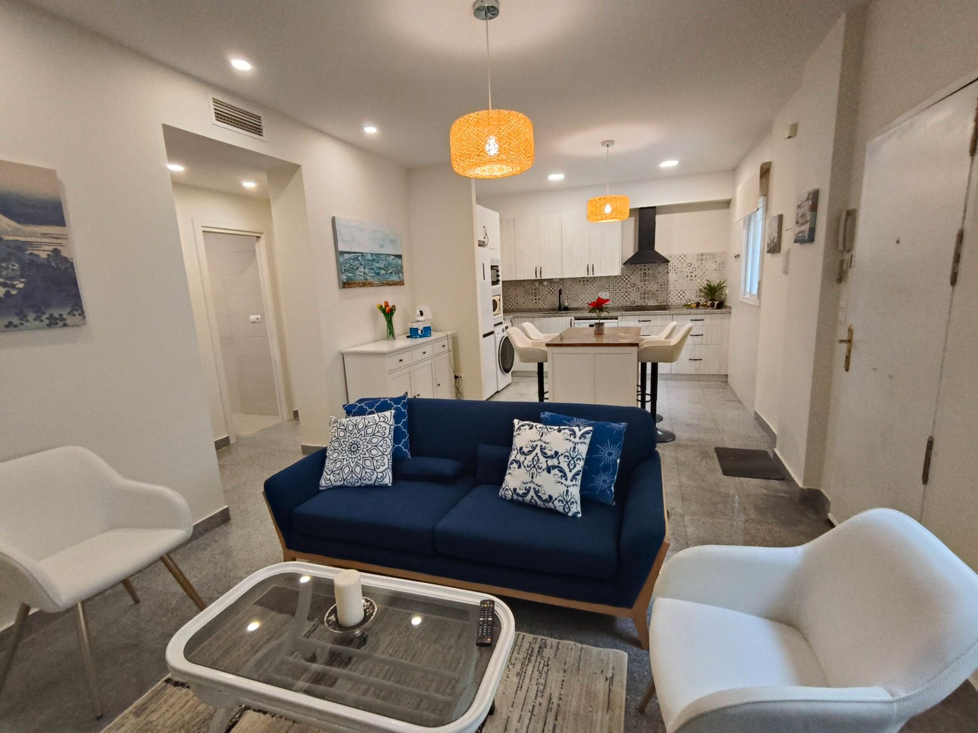 Living room of Flat to rent in Málaga Capital  with Air Conditioner, Terrace and Furnished