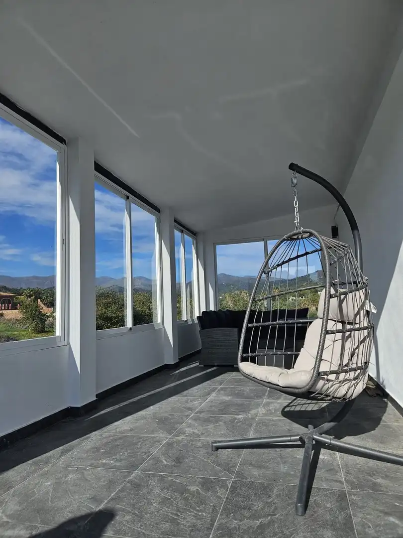 Terraza de Finca rústica de alquiler en Estepona con Piscina