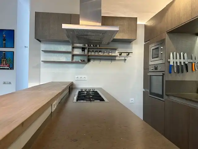 Cocina de Casa o chalet de alquiler en Barcelona con Aire acondicionado, Calefacción y Jardín privado