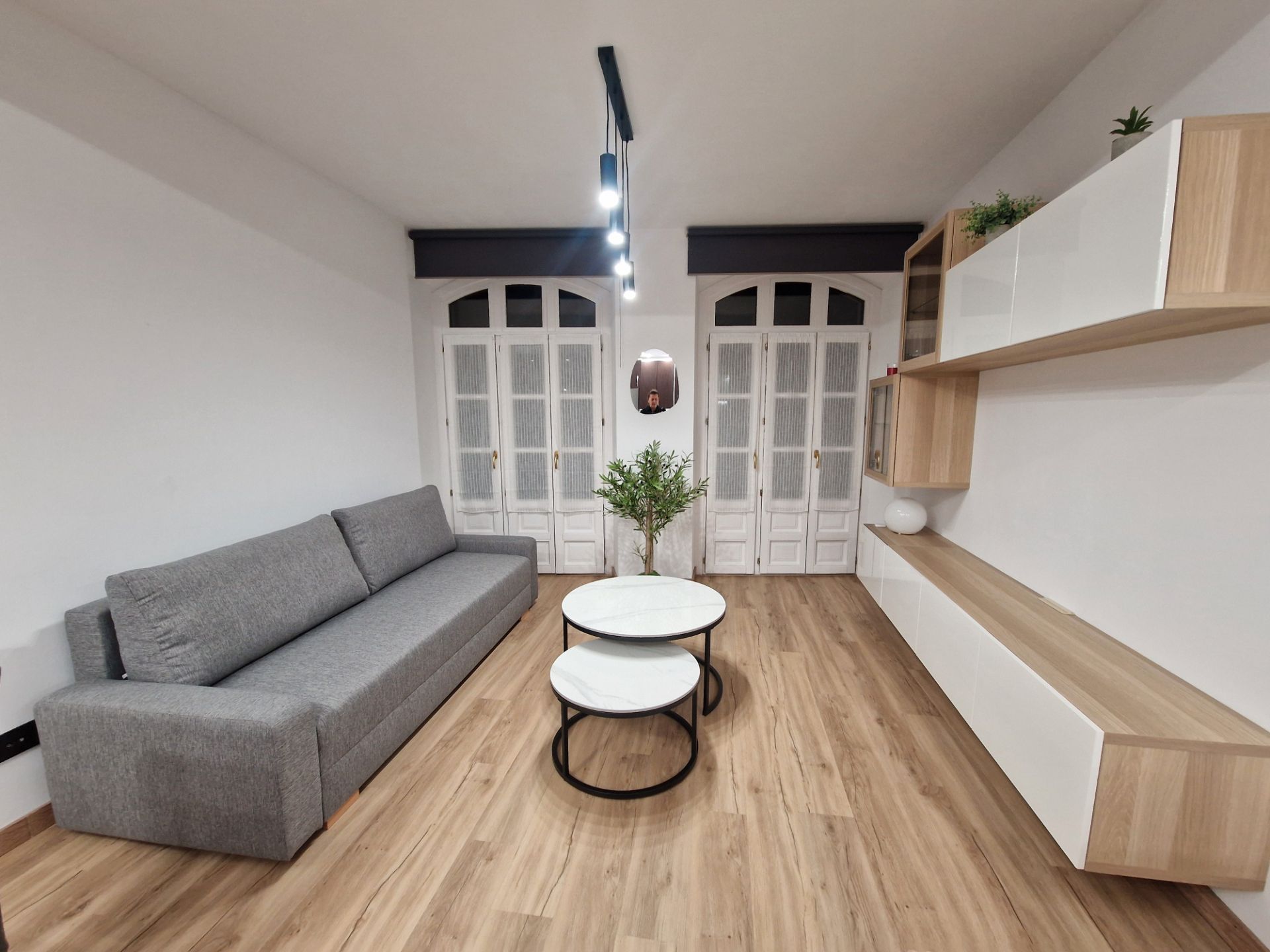 Sala de estar de Apartamento de alquiler en Avilés con Calefacción, Parquet y Terraza