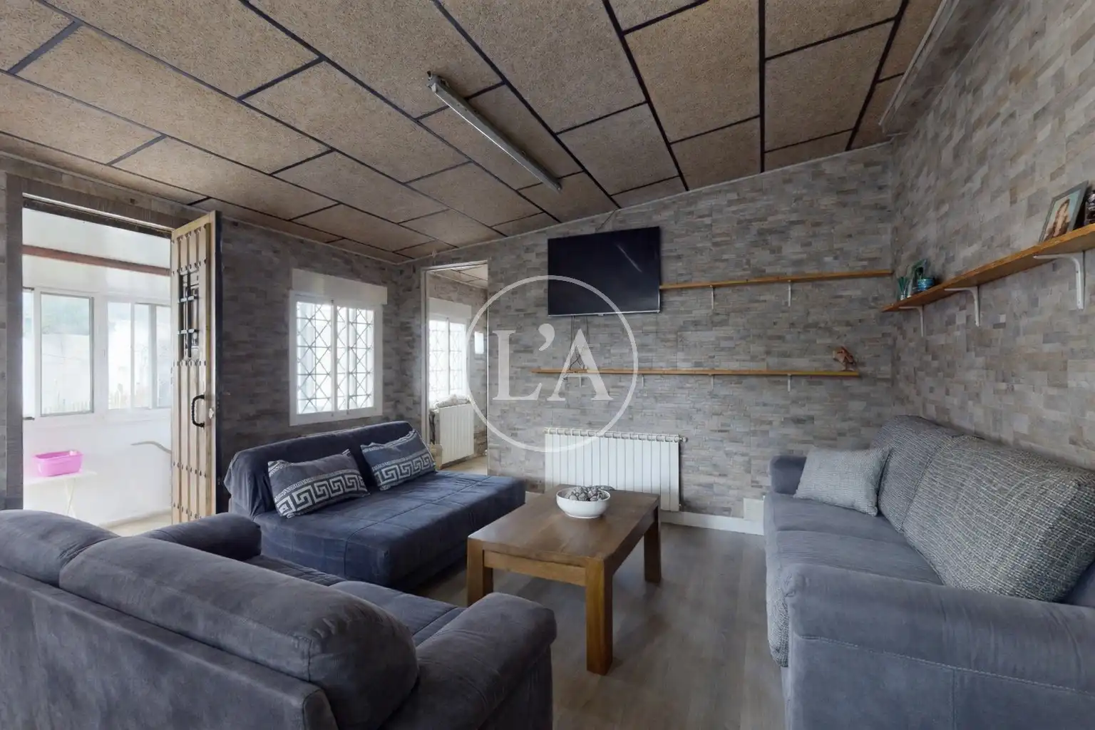 Sala d'estar de Casa o xalet en venda en Vilanova d'Escornalbou amb Calefacció, Jardí privat i Terrassa