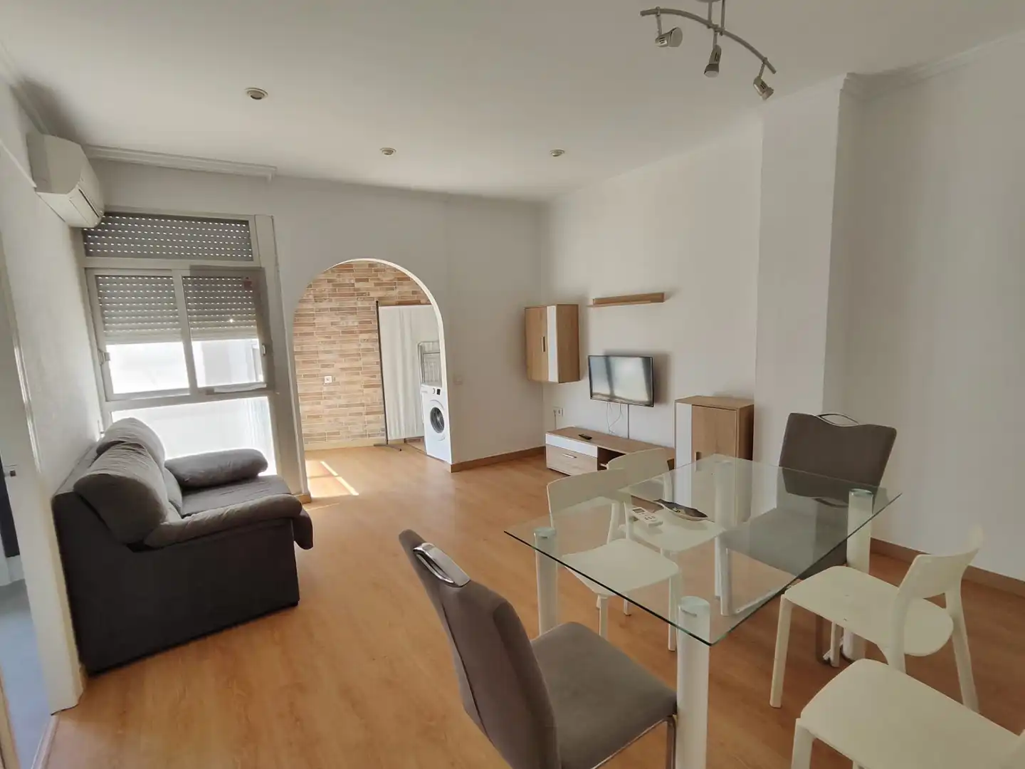 Sala d'estar de Pis de lloguer en Valencia amb Aire condicionat, Moblat i Rentadora