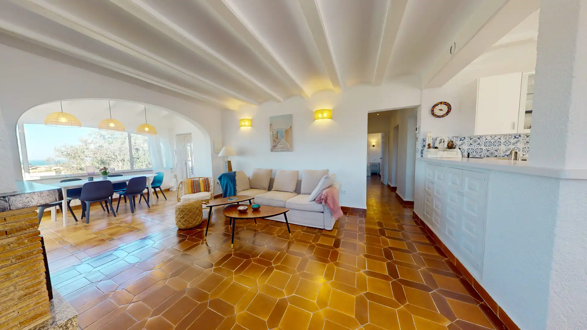 Sala de estar de Casa o chalet de alquiler en Dénia con Aire acondicionado, Calefacción y Terraza