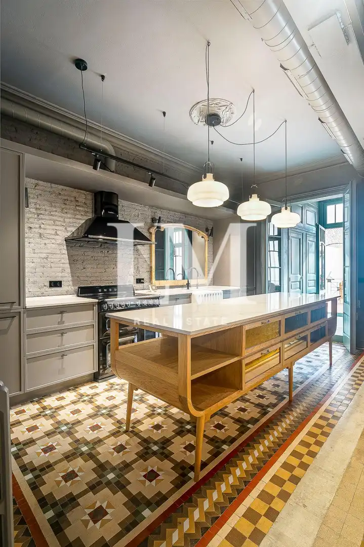 Cocina de Apartamento de alquiler en Barcelona con Aire acondicionado, Calefacción y Terraza