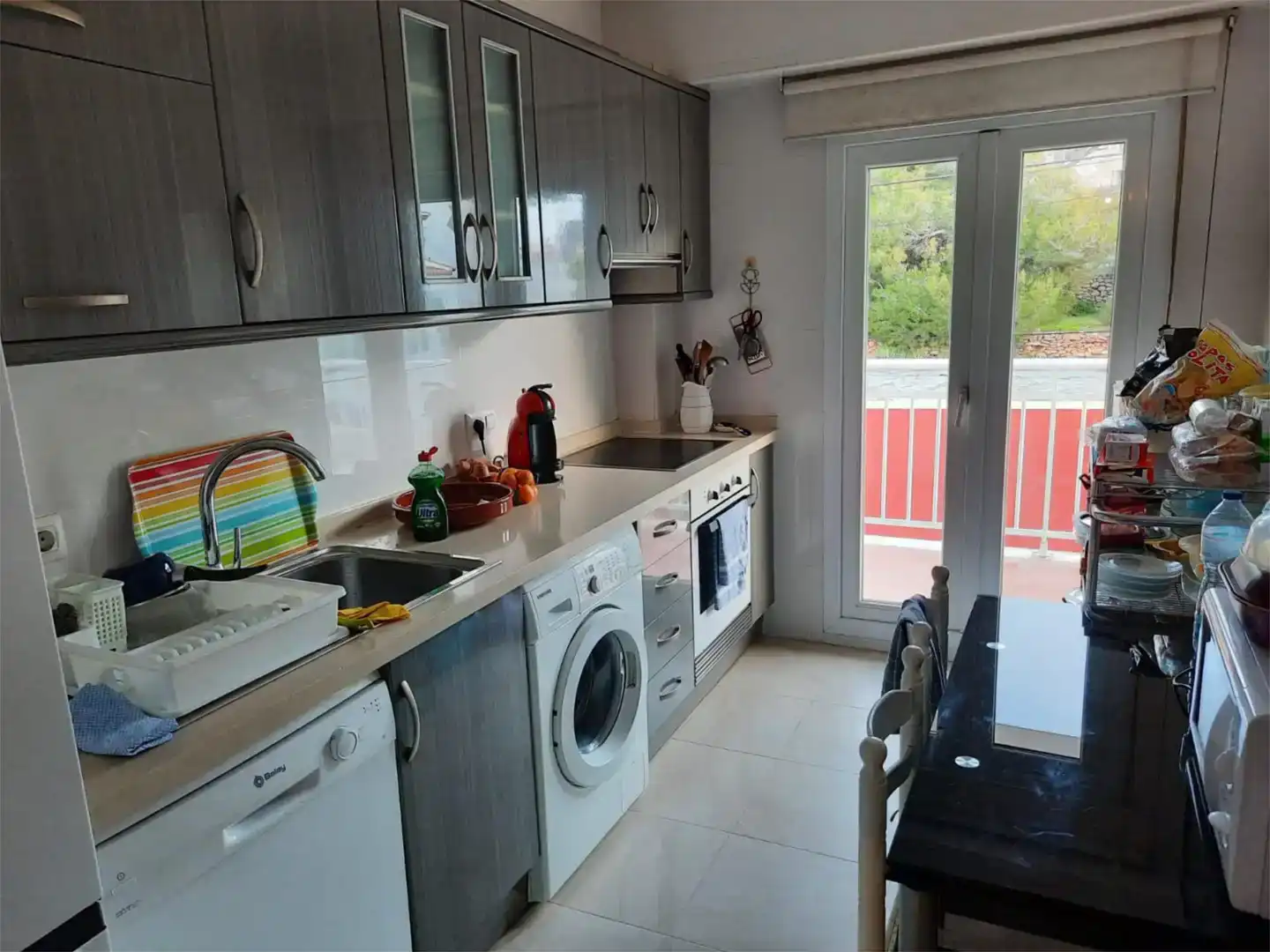 Kitchen of Flat for rent in Moraira  with Washing machine, Microwave and TV