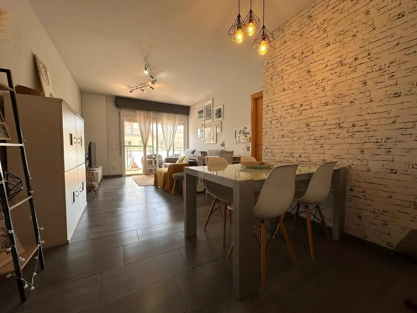 Sala de estar de Piso de alquiler en Badalona con Calefacción, Terraza y Amueblado