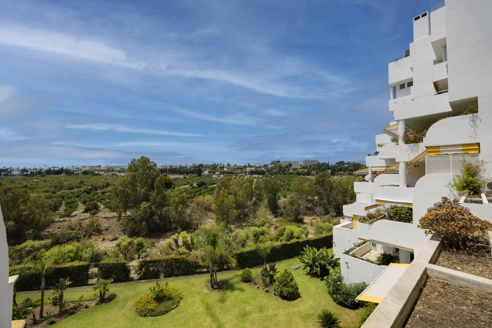 Garden of Apartments for sale in Marbella  with Air Conditioner, Terrace and Swimming Pool