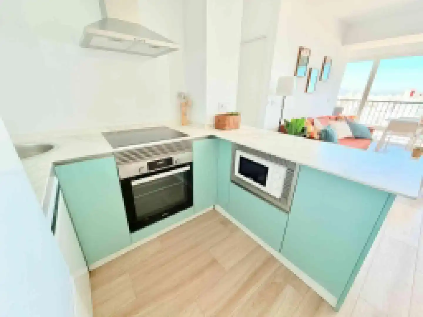 Kitchen of Flat for rent in Gandia  with Air Conditioner, Swimming Pool and Balcony