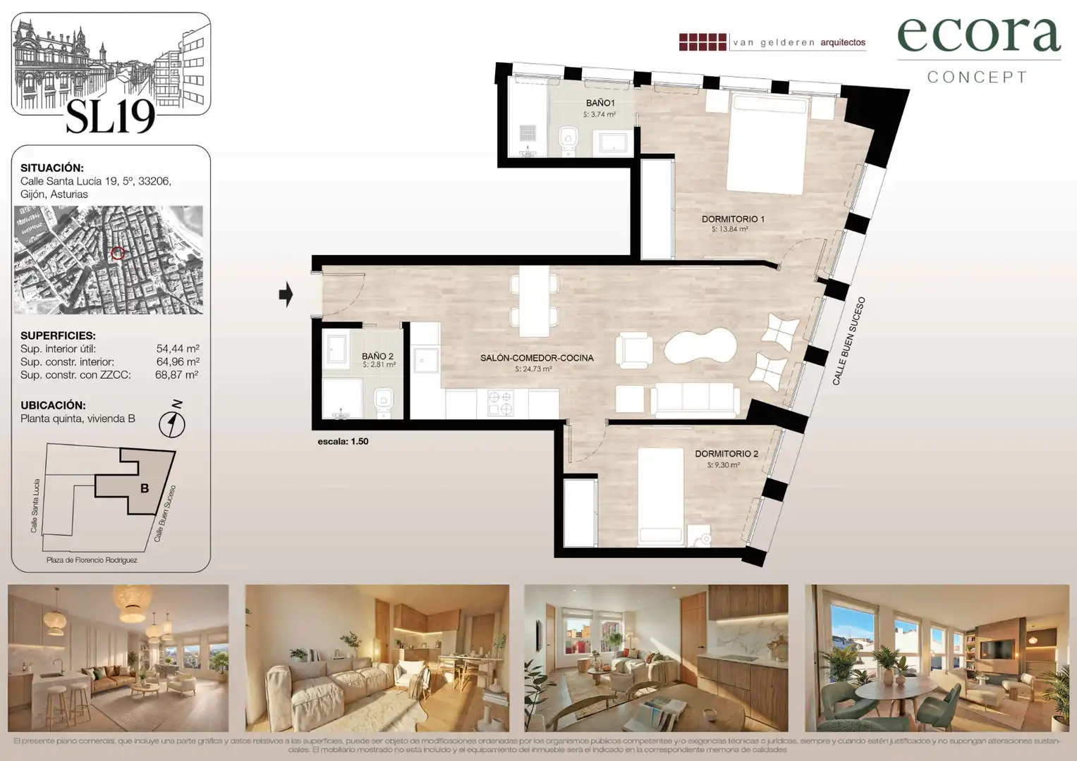 Piso en venta en Gijón  con Parquet
