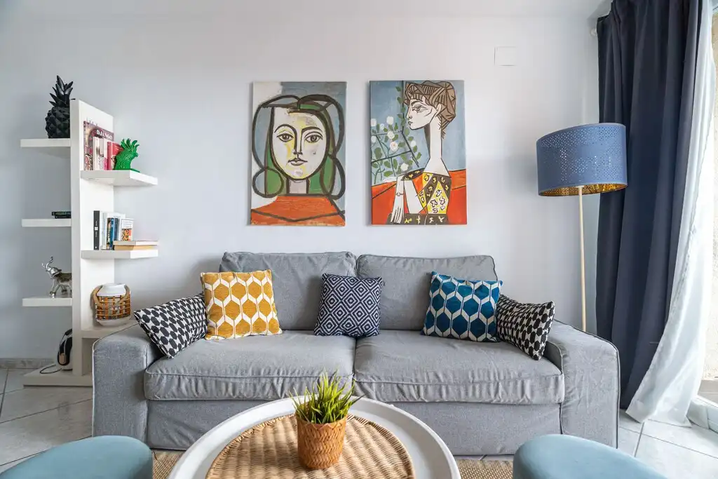 Sala de estar de Ático en venta en Sant Pere de Ribes con Aire acondicionado, Terraza y Amueblado