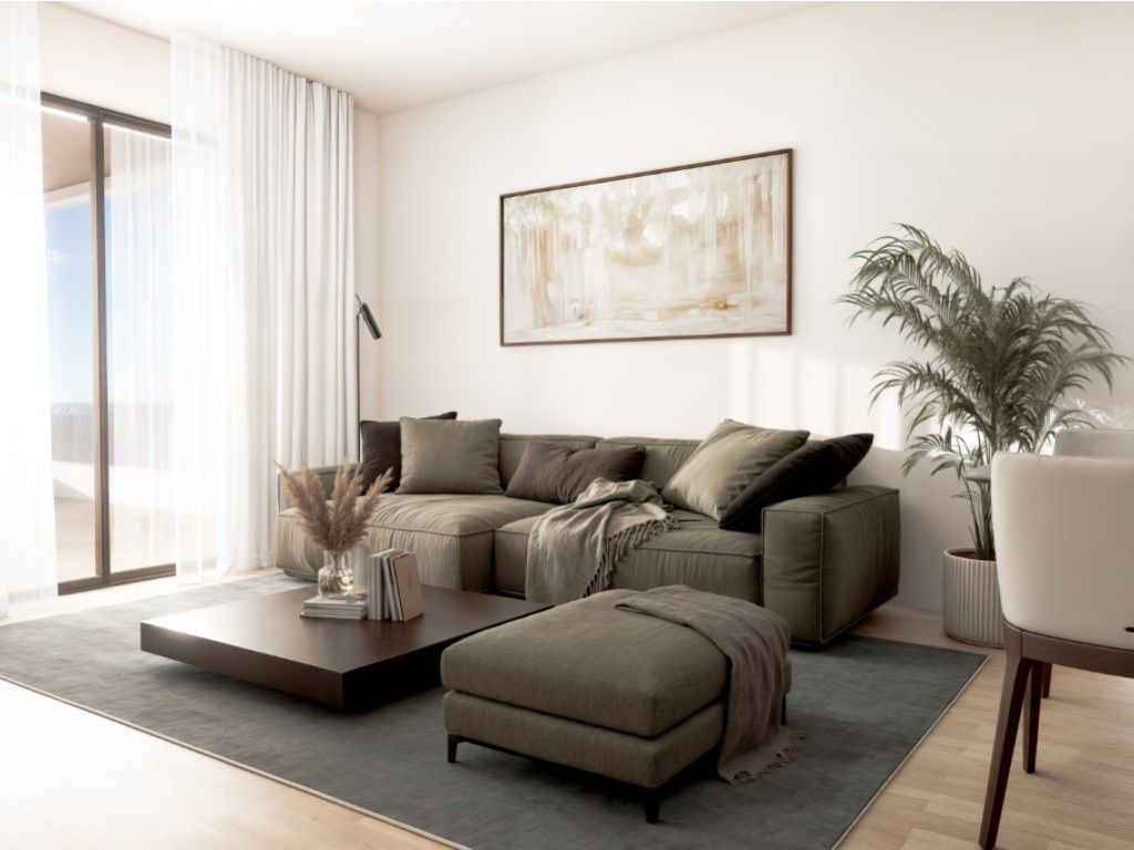 Sala de estar de Apartamento en venta en Finestrat con Terraza, Piscina y Amueblado