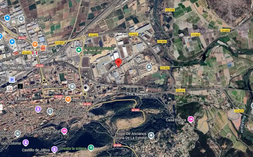 Exterior view of Industrial buildings for sale in Xàtiva