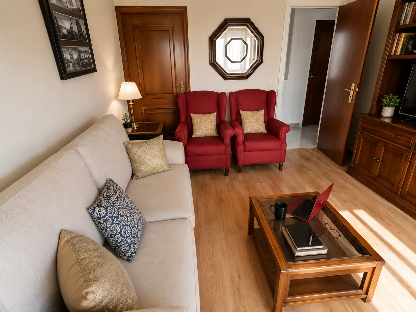 Sala de estar de Piso de alquiler en Santander con Calefacción, Terraza y Amueblado