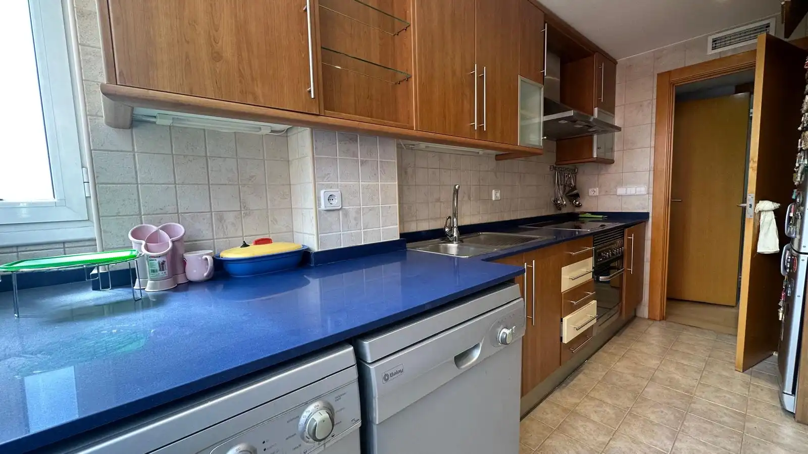 Kitchen of Flat for sale in Badalona  with Air Conditioner, Heating and Parquet flooring