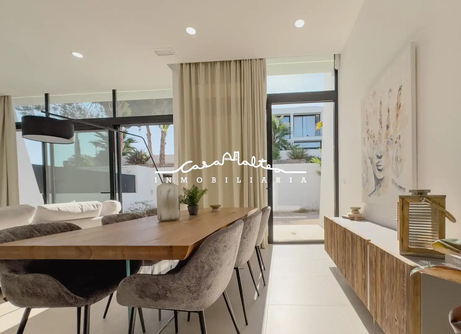 Dining room of Detached homes for sale in Calpe / Calp  with Air Conditioner, Private garden and Terrace