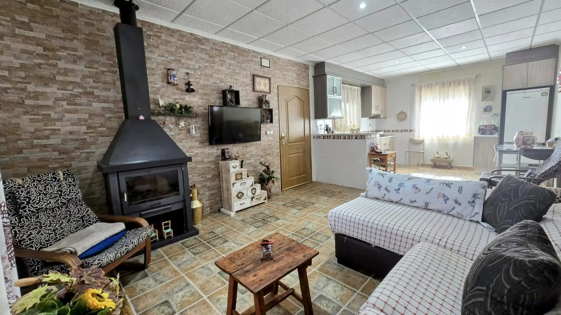 Sala de estar de Casa o chalet en venta en Hondón de los Frailes con Terraza, Trastero y Amueblado