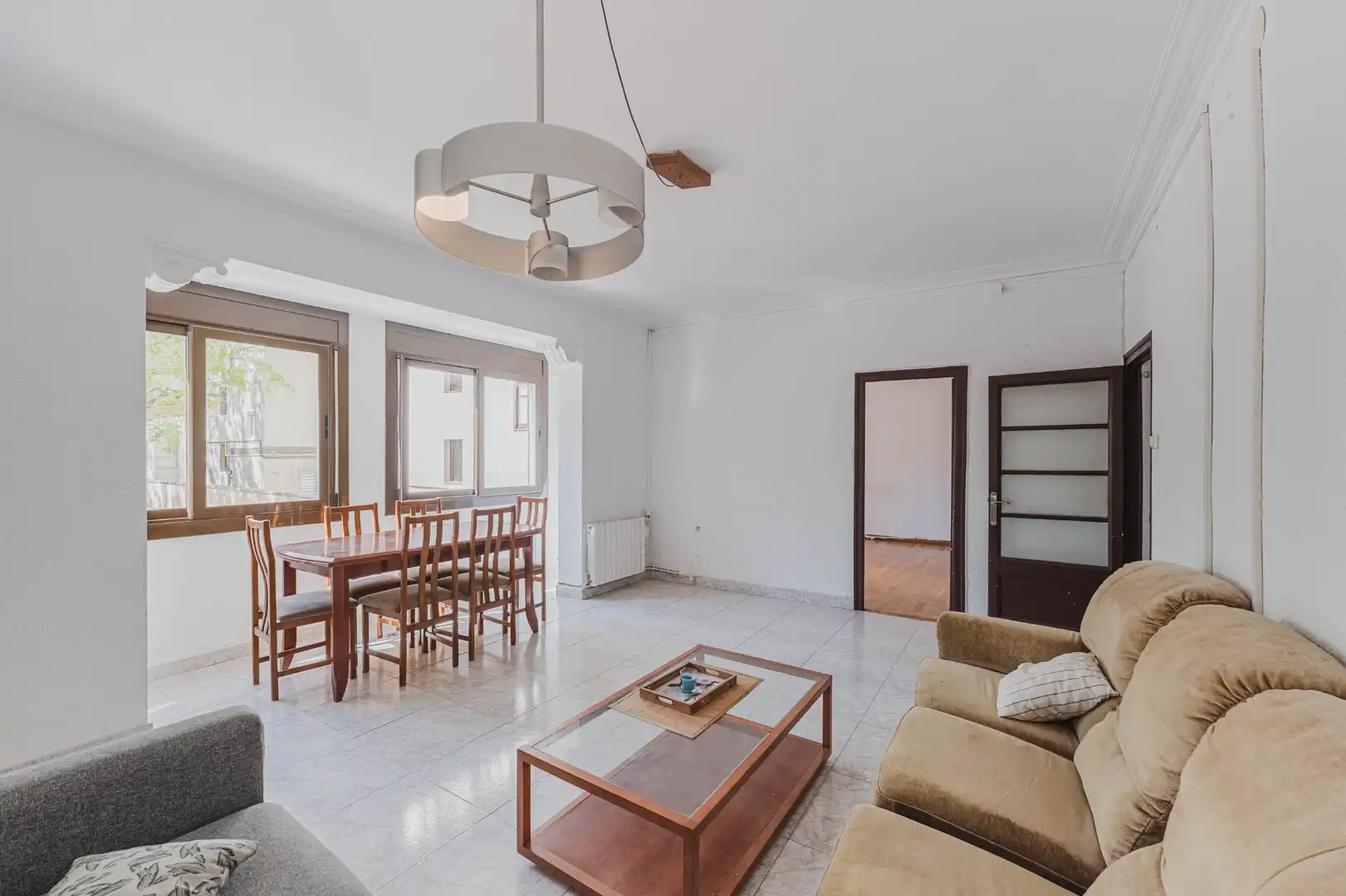 Sala de estar de Piso en venta en Barcelona con Calefacción, Parquet y Horno