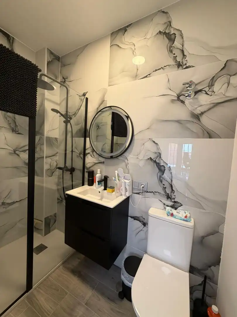 Badezimmer von Haus oder Chalet zur Miete in Málaga mit Klimaanlage, Terrasse und Möbliert
