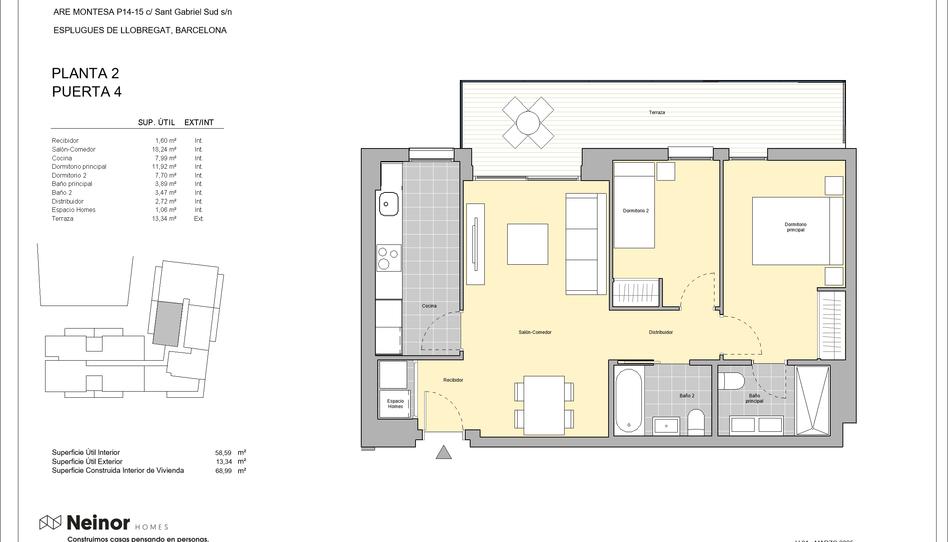Photo 1 from new construction home in Flat for sale in  Calle Sant Gabriel, Montesa, Barcelona