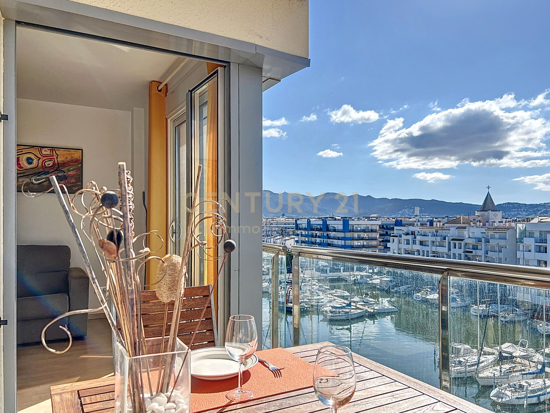 Balcony of Flat for sale in Roses  with Air Conditioner, Terrace and Furnished